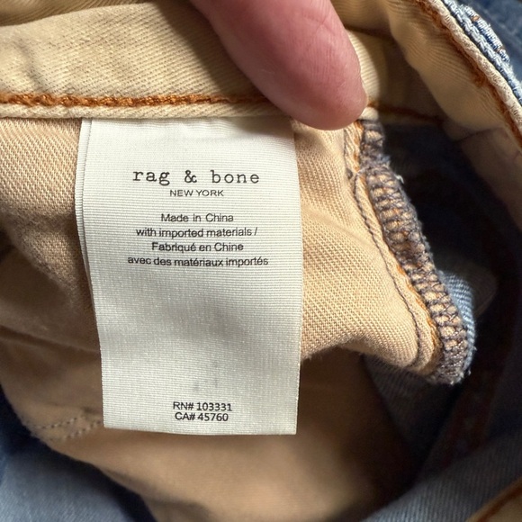 rag & bone Logan Mid Rise Wide Light Weight Zip Fly Women's Jeans SZ 31 - Picture 16 of 16